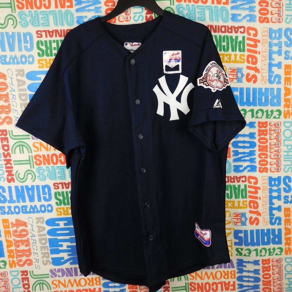 Vintage NY Yankees 100th Anniversary Patch Jersey Size L Deadstock 2003 NWT